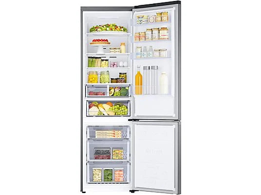 Frigorífico combi - SAMSUNG RB38C607AS9/EF, Independiente, Twin Cooling, 203 cm, 387 l, Inox