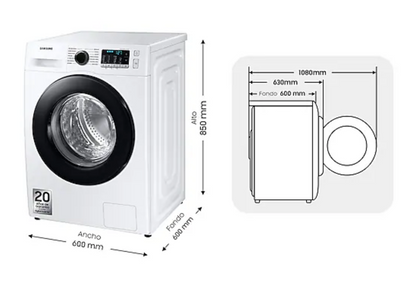 Lavadora BESPOKE Ecobubble™ Clasificación Energética A 11kg Blanco WW11BGA046AE