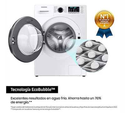 Lavadora BESPOKE Ecobubble™ Clasificación Energética A 11kg Blanco WW11BGA046AE