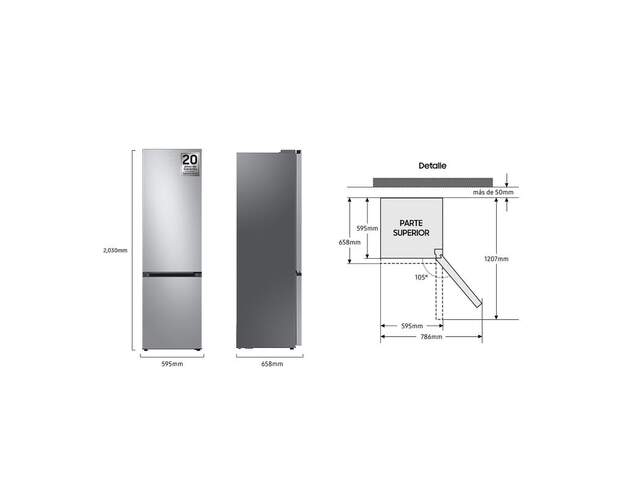 FRIGORÍFICO SAMSUNG RB38C602DSA/EF